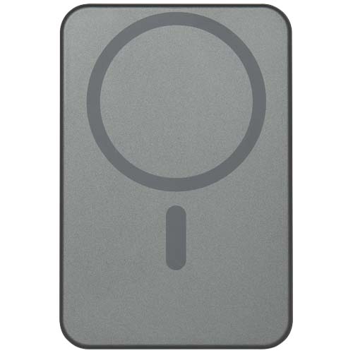 Powerbank Avis 5000 mAh z recyklingowanego aluminium posiadającego certyfikację RCS, z wbudowanym magnesem  Metaliczny grafitowy 12444382 (4)