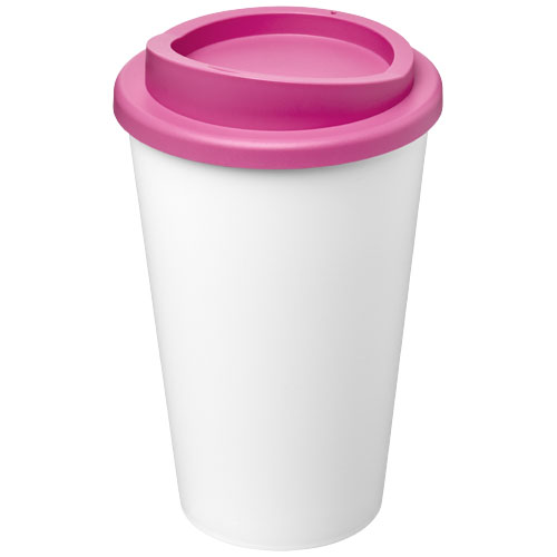 Kubek Americano Eco z recyklingu o pojemności 350 ml Biały-Różowy 21042217 