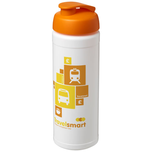Bidon Baseline® Plus o pojemności 750 ml z wieczkiem zaciskowym Biały-Pomarańczowy 21007007 (1)