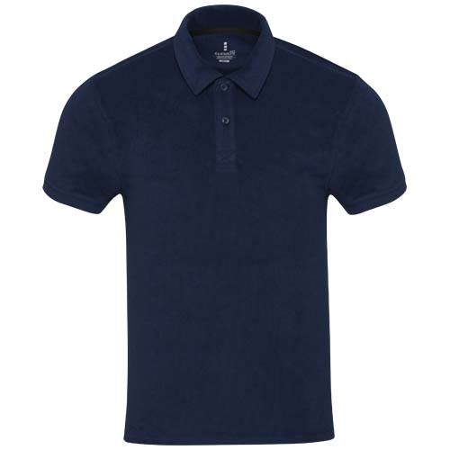Koszulka polo Akoya, unisex, z materiału frotte z recyklingu  Granatowy 37544559 (2)