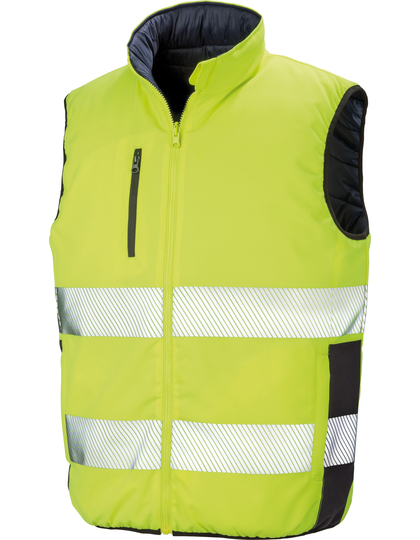 Kamizelka Dwustronna Miekka Odblaskowa - Fluorescent Orange & Navy Fluorescent Orange RT332-578030 (1)