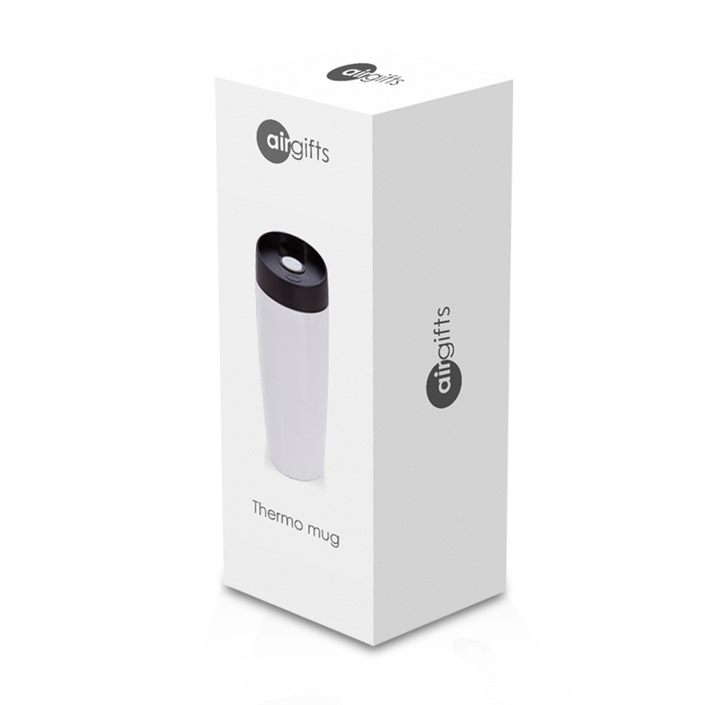 Kubek termiczny 375 ml Air Gifts | Lottie Biały V4992-02 (2)
