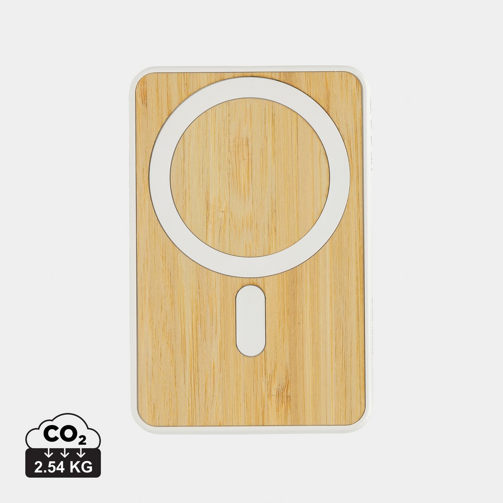 Magnetyczny bezprzewodowy power bank 5000 mAh 5W Biały P322.9003 (1)