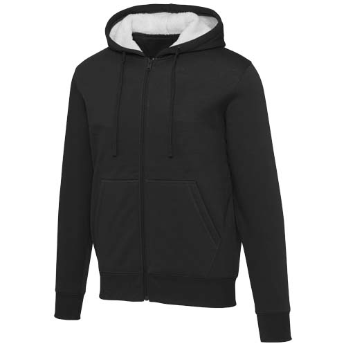 Natron bluza sherpa z kapturem z zamkiem błyskawicznym na całej długości Czarny 39507909 