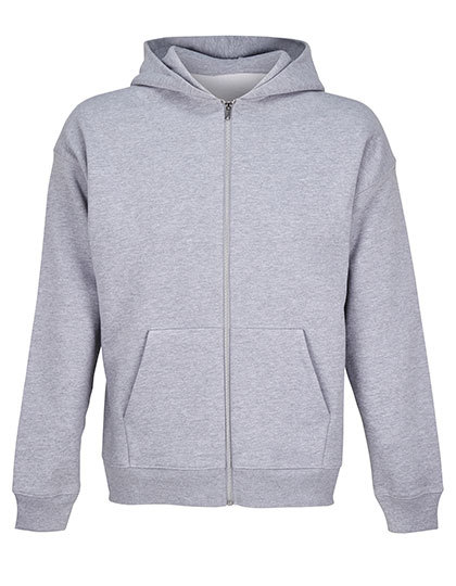 Bluza Rozpinana z Kapturem Szczotkowany Polar Grey Melange L04818-996435 