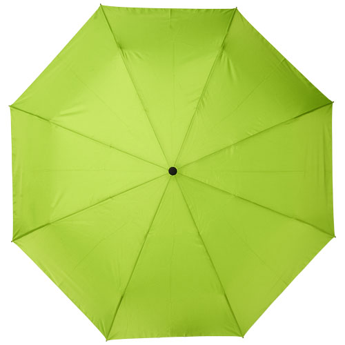 Składany, automatycznie otwierany/zamykany parasol Bo 21” wykonany z plastiku PET z recyklingu Limonkowy 10914309 (2)