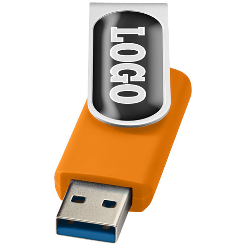Rotate pendrive wyposażony w interfejs USB 3.0 z wypukłym nadrukiem Pomarańczowy 1Z50931N 