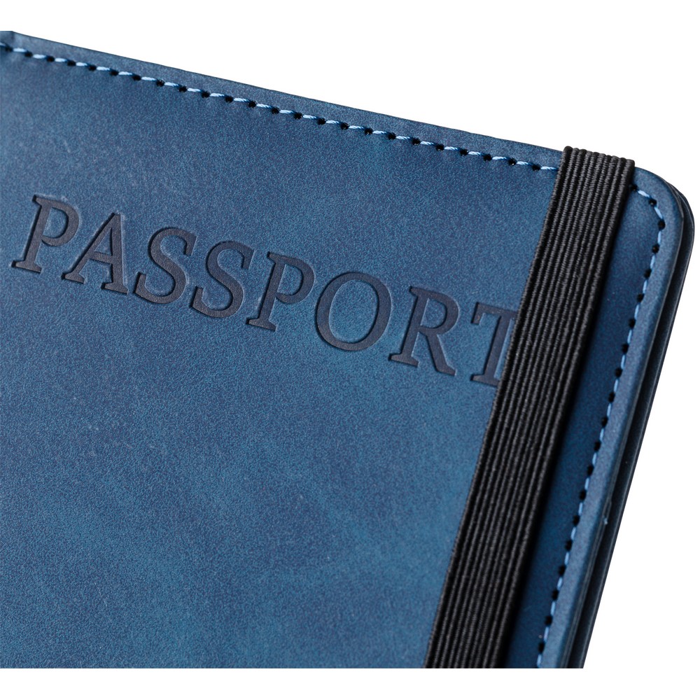 Etui do paszportu, zawieszka do bagażu Niebieski VB183-11 (12)