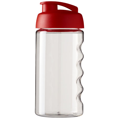 Bidon H2O Bop® o pojemności 500 ml z wieczkiem zaciskowym Przezroczysty-Czerwony 21005003 (2)