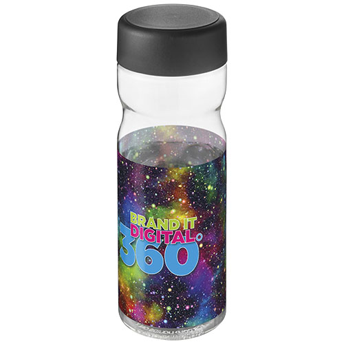Bidon H2O Active® Base Tritan™ o pojemności 650 ml z zakrętką Przezroczysty klarowny-Czarny 21043809 (1)