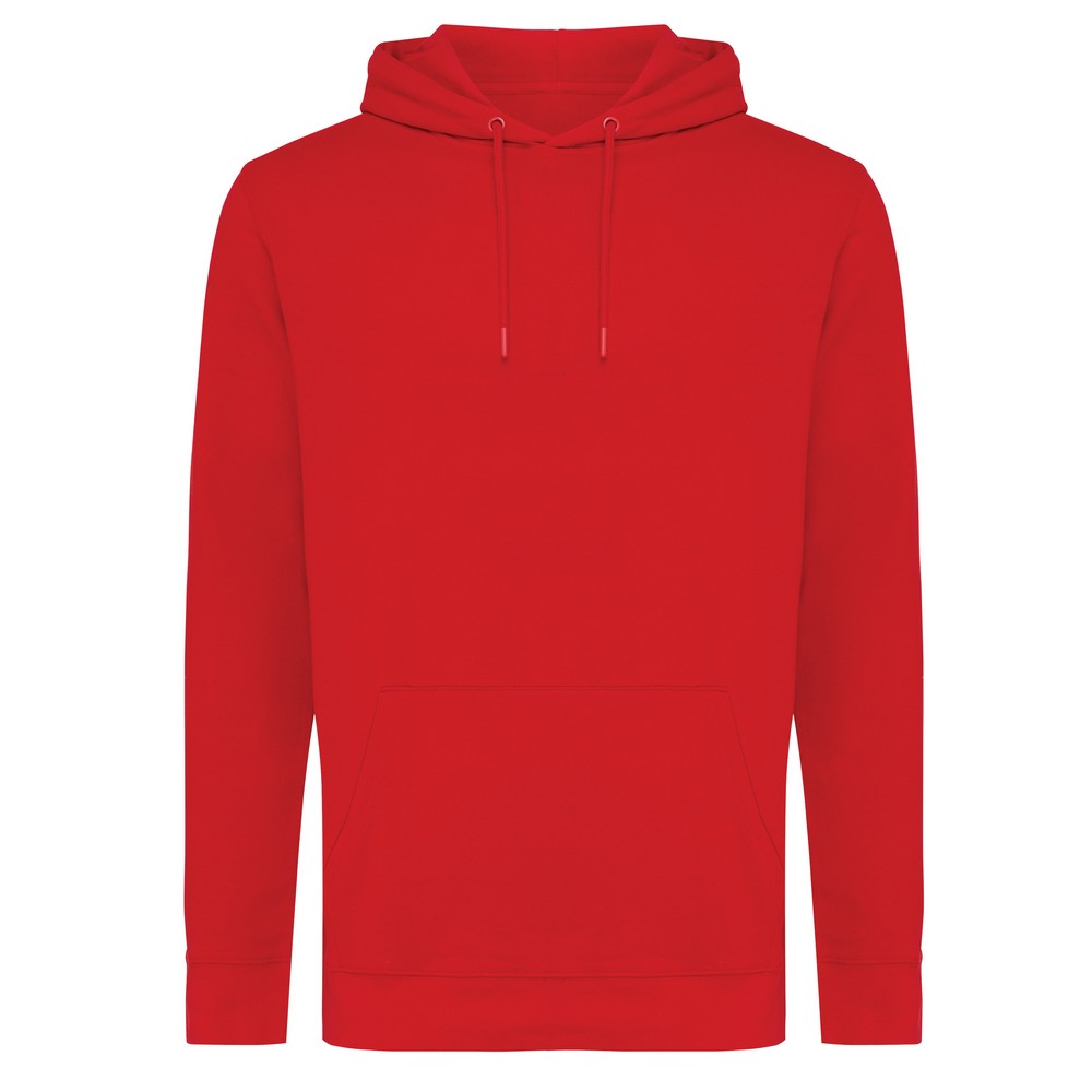 Bluza z kapturem z bawełny z recyklingu Iqoniq Jasper Czerwony T9400.029.XXXL 