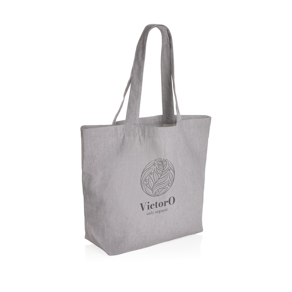 Torba na zakupy AWARE™, bawełna z recyklingu Szary P762.962 (3)