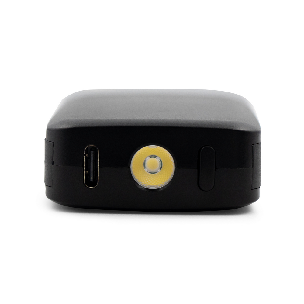 Power bank 4000 mAh, karabińczyk i lampka 1W | Dimetrice Czarny VA109-03 (4)