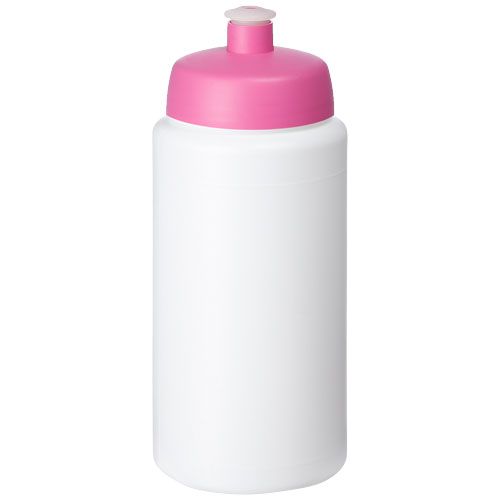 Bidon Baseline® Plus o pojemności 500 ml ze sportowym wieczkiem i uchwytem Biały-Różowy 21068708 