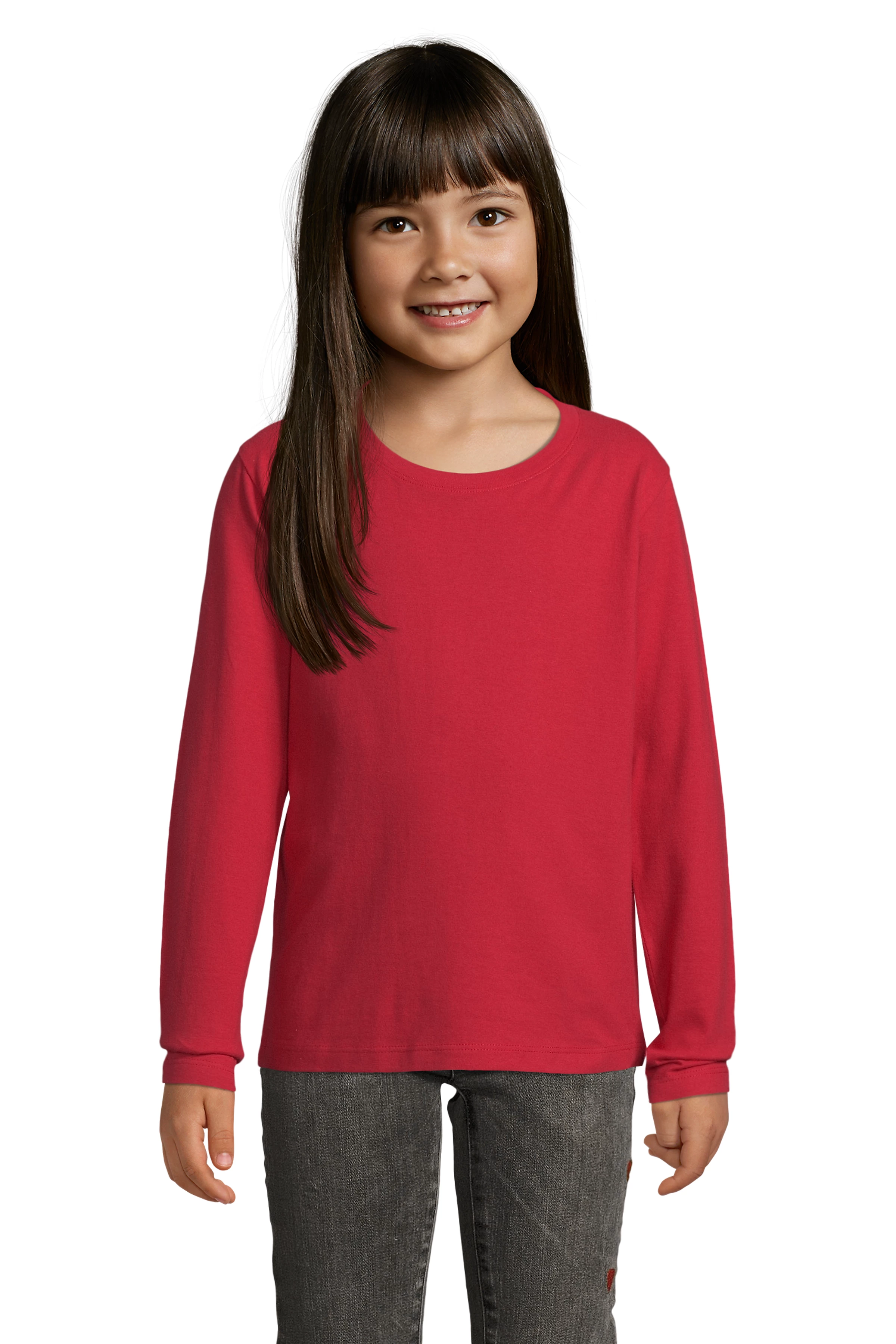 Dziecięca Koszulka Długi Rękaw Bawełniana Red L02947-543243 (1)