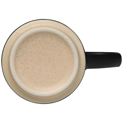 Camilla - kubek ceramiczny o pojemności 180 ml, z matowym wykończeniem. Można go wkładać jeden w drugi. Czarny 10096090 (2)