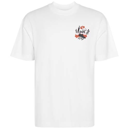 Chow - koszulka unisex z krótkim rękawem, fason oversize Biały R65611Z0 (1)