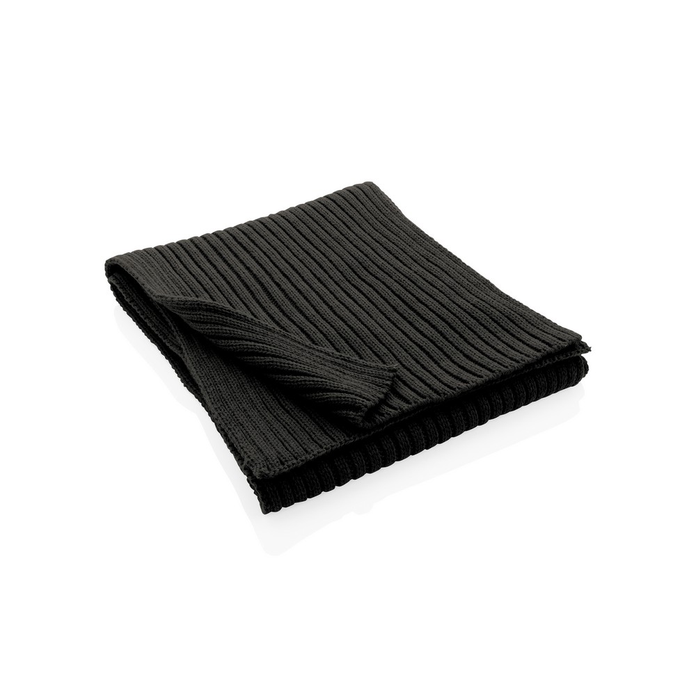 Szalik z dzianiny AWARE™ Polylana® Czarny P453.441 