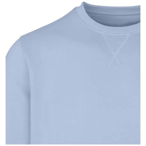 Jasper organiczna bluza unisex z recyklingu o gramaturze 280 g/m² z okrągłym dekoltem i certyfikatem OCS Niebieski mgła 3956150A (5)