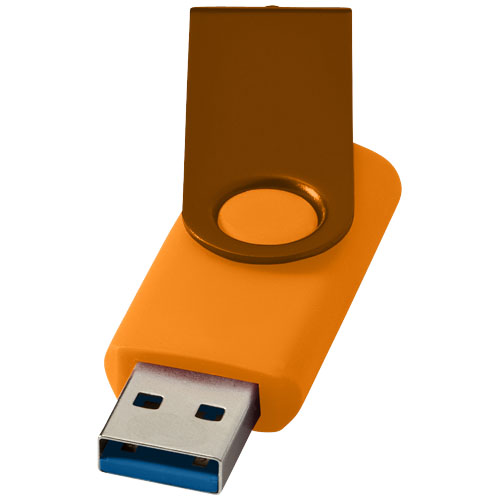 Rotate metaliczny pendrive wyposażony w interfejs USB 3.0 Pomarańczowy 1Z50831N 