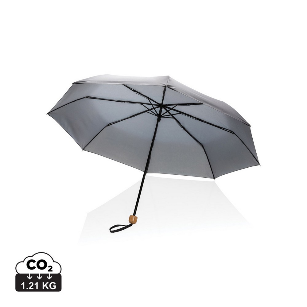 Mały bambusowy parasol 20.5" AWARE™ RPET Szary P850.572 (6)