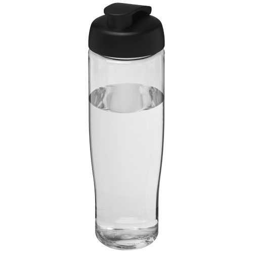Bidon H2O Tempo® o pojemności 700 ml z wieczkiem zaciskowym Przezroczysty-Czarny 21004000 
