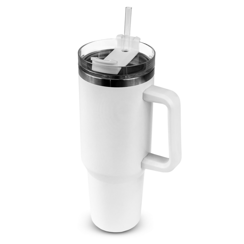 Kubek termiczny 1200 ml z ergonomicznym uchwytem | Stasimus Biały VA060-02 (2)