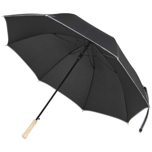 Parasol Norman 30 cali, wykonany z tworzywa sztucznego, odporny na wiatr  Czarny 13016390 