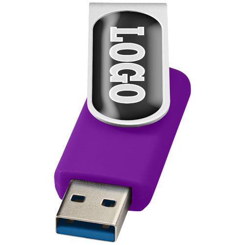 Rotate pendrive wyposażony w interfejs USB 3.0 z wypukłym nadrukiem Fioletowy 1Z50937N 