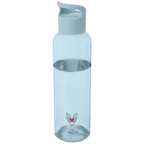 Sky butelka na wodę o pojemności 650 ml z tworzyw sztucznych pochodzących z recyklingu Chmurny błękit 10077791 (1)