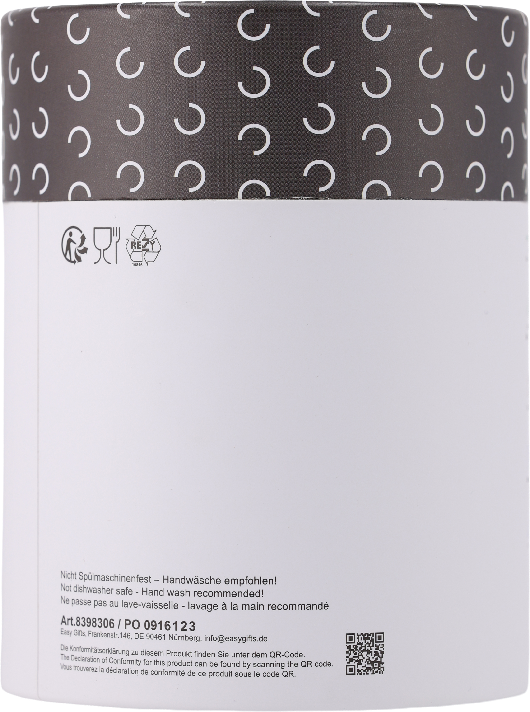 Lunch box termiczny stalowy z recyklingu PORTO CERVO MoLu 400 ml Biały 398306 (8)
