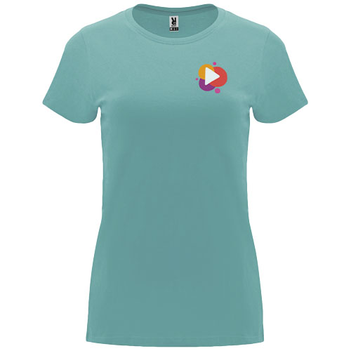 Capri koszulka damska z krótkim rękawem Dusty Blue R66831M5 (1)