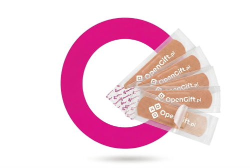 Plastry samoprzylepne z logo