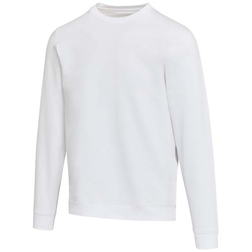Jasper organiczna bluza unisex z recyklingu o gramaturze 280 g/m² z okrągłym dekoltem i certyfikatem OCS Biały 39561010 
