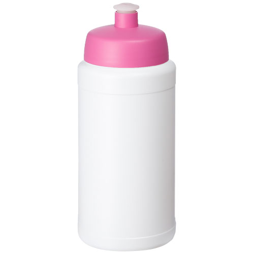 Bidon Baseline® Plus o pojemności 500 ml z wieczkiem sportowym Biały-Różowy 21068808 