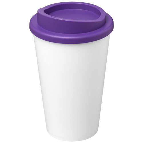 Kubek Americano Eco z recyklingu o pojemności 350 ml Biały-Fioletowy 21042218 