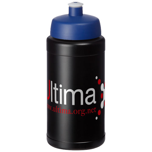 Bidon Baseline® Plus o pojemności 500 ml z wieczkiem sportowym Czarny-Niebieski 21068813 (1)