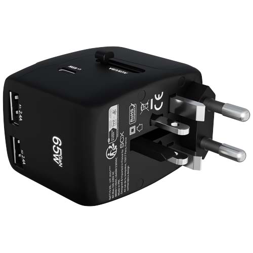 SCX.design T19 uniwersalny adapter podróżny Czarny 1PX22790 (3)