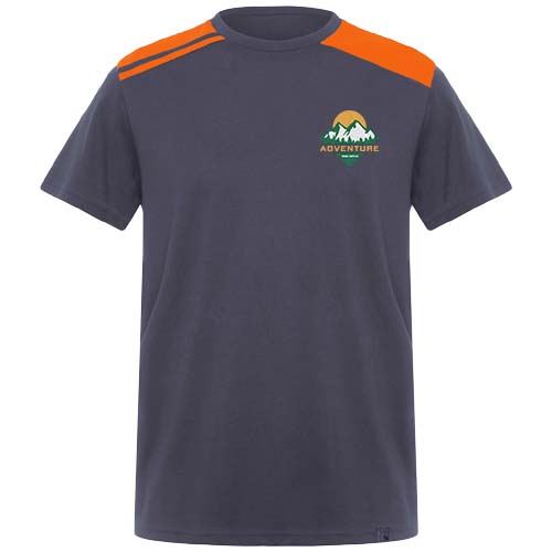 Expedition 160 g/m2 koszulka męska z krótkim rękawem Ołowiowy-Pomarańczowy R8411E61 (1)
