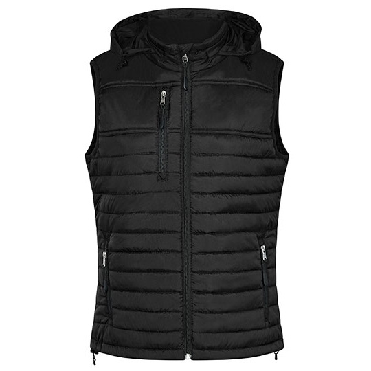 Kamizelka Pikowana Z Kapturem Black HRM1302-509105 