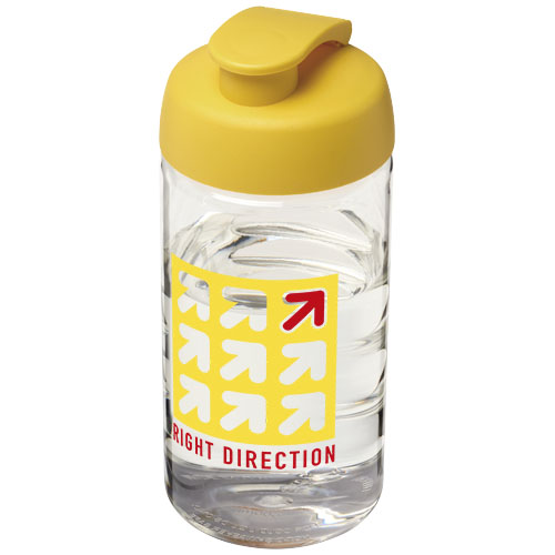 Bidon H2O Bop® o pojemności 500 ml z wieczkiem zaciskowym Przezroczysty-Żółty 21005010 (1)
