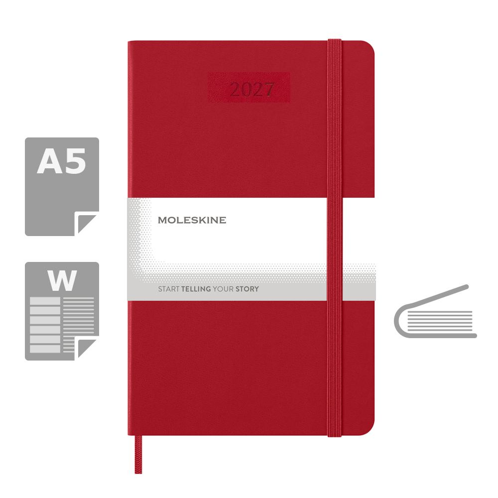 Kalendarz MOLESKINE Czerwony VM399-05/2027 