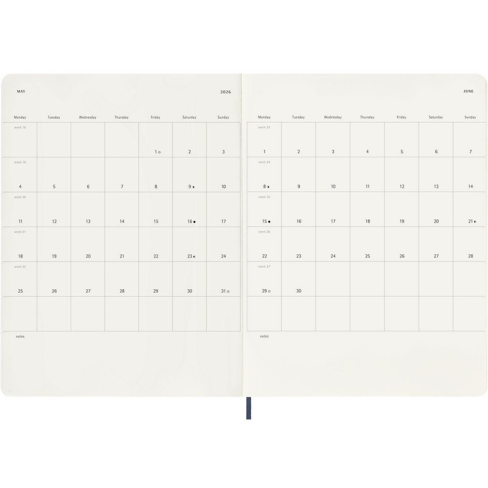 Kalendarz MOLESKINE Ciemnoniebieski VM493-27/2027 (6)