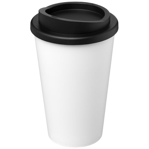 Kubek termiczny americano® o pojemności 350 ml z materiałów pochodzących z recyklingu Biały-Czarny 21069101 