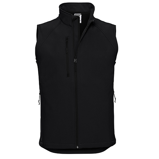 Bezrękawnik Męski Softshell Wiatroszczelny Black Z141-602844 