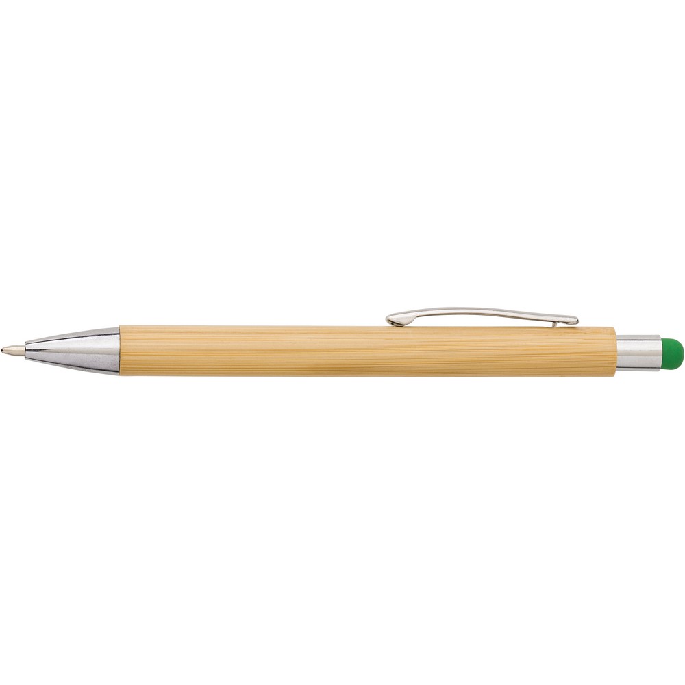 Bambusowy długopis, touch pen Zielony V9335-06 (1)