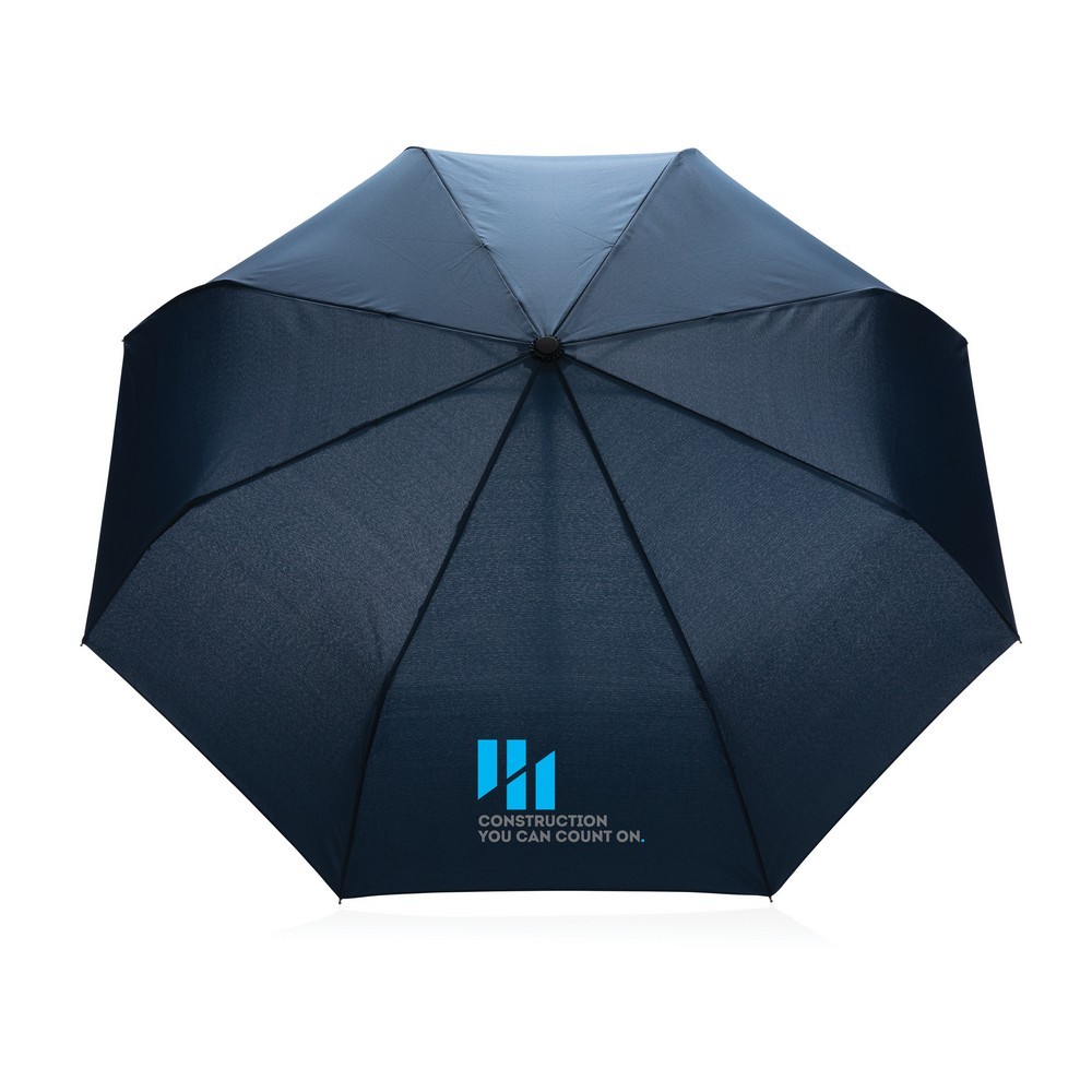 Bambusowy parasol automatyczny 21" AWARE™ RPET Niebieski P850.615 (7)