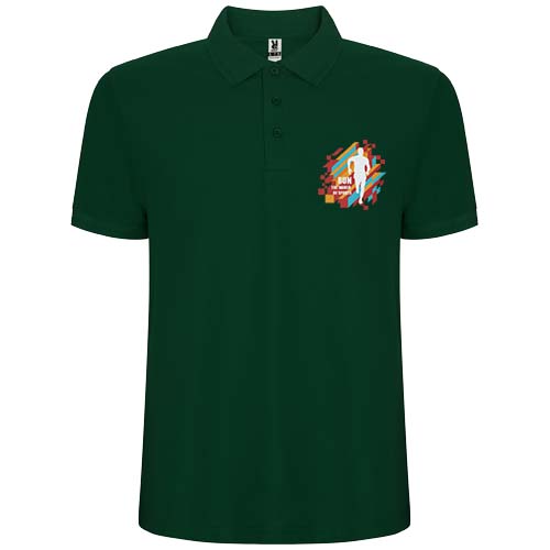 Pegaso Premium koszulka męska polo z krótkim rękawem Butelkowa zieleń R66094Z5 (1)