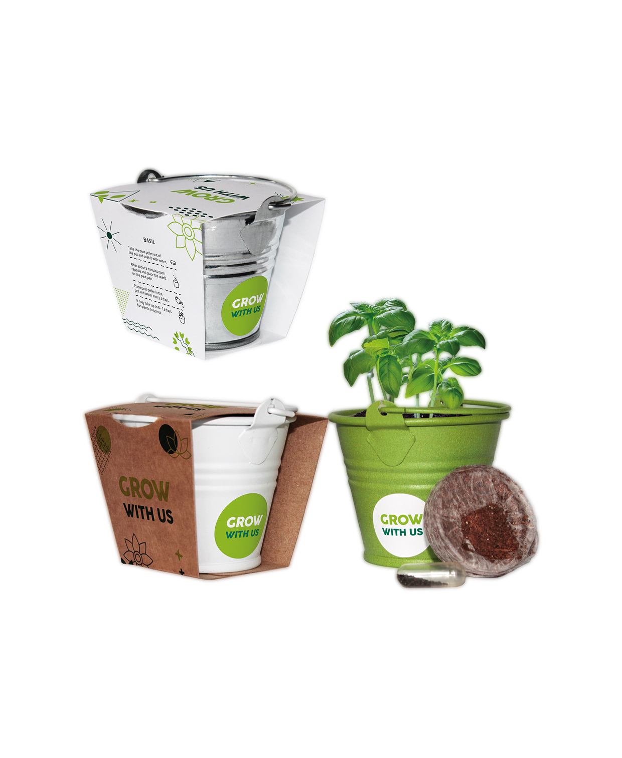 Gadżet reklamowy - 50x Grow kit Wiaderko