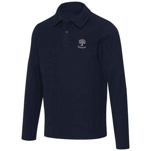 Apollo koszulka polo z długim rękawem, uniseks Granatowy 3955055A (1)